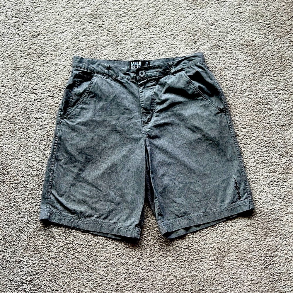 Men’s Black/White Tweed Pattern Cotton Shorts
